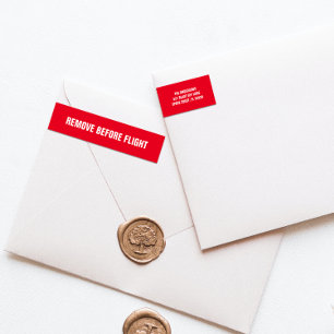 Etiquetas REMOVER ANTES DO VOO Espaço Aviação Endereço de De