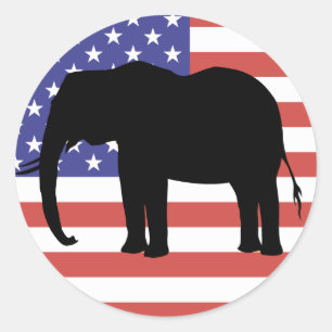 Etiquetas republicanas da bandeira do elefante