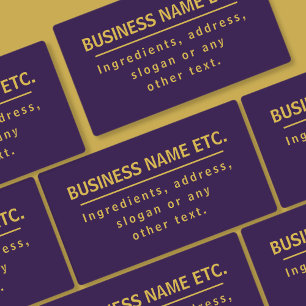 Etiquetas Resistente à Água Multi-Uso Roxo e Dourado