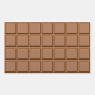 Etiquetas retangulares do chocolate