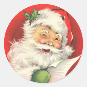 Etiquetas retros de Papai Noel