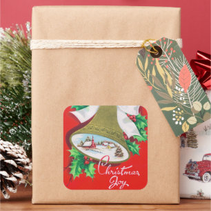 Etiquetas retros do feriado dos sinos do natal