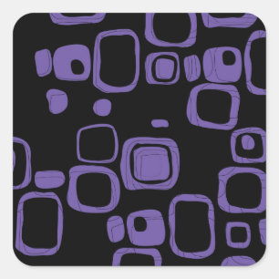 Etiquetas retros pretas, roxas, violetas da arte