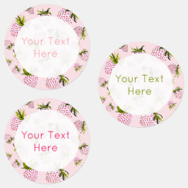 Etiquetas Rotulagens Projetadas Por Aquarela Rosa