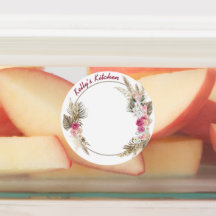 Rótulo à prova d'água do círculo médio com fundo d