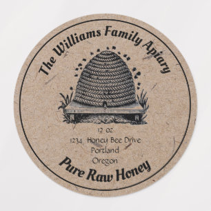 Etiquetas Rótulo Apiário de Mel de Abelhas  Mel em bruto p