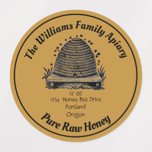 Etiquetas Rótulo Apiário de Mel de Abelhas  Mel em bruto p