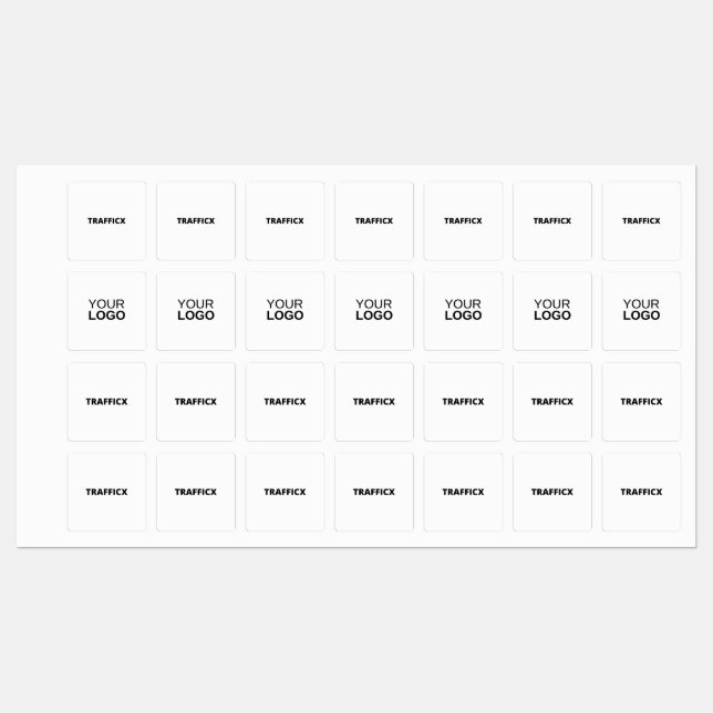 Etiquetas Rótulo de Ferro Quadrado Médio (Folha)
