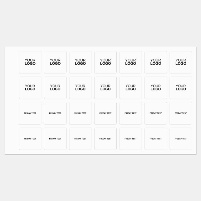 Etiquetas Rótulo de Ferro Quadrado Médio (Folha)