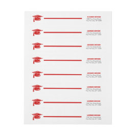 Etiquetas Rótulo de Formatação de Boné Vermelho Negrito