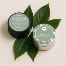 Rótulo de Ingredientes Botânicos Naturais de Sage