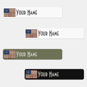 Etiquetas Rótulo de Nome Impermeável Bandeira Art Déco dos E