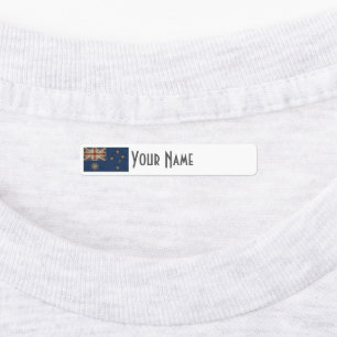 Etiquetas Rótulo de Nome Personalizado de Bandeira Art Deco