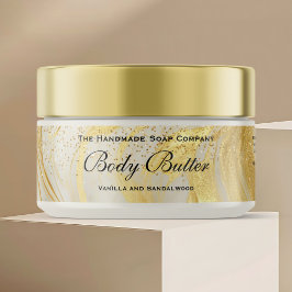 Etiquetas Rótulo de Pote de Manteiga Corporal Cosméticos Mar