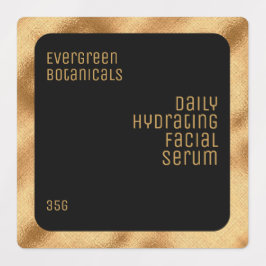 Etiquetas rótulo de produto à prova d'água - preto e dourado