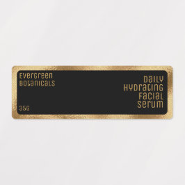 Etiquetas rótulo de produto de beleza impermeável - preto e 