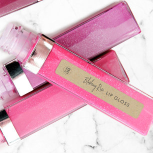 Etiquetas Rótulo de Produto Kraft de Cinza Escura Minimalist