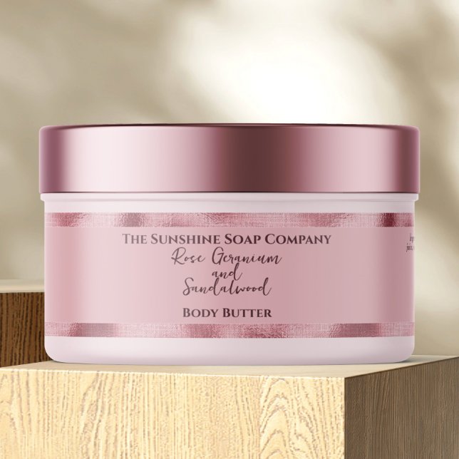Etiquetas Rótulo do Jar Cosmético - Rosa Esbranquiçado com F (Criador carregado)