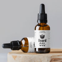 Rótulo do Óleo da Barba Moderna 1 OZ Frasco de Dro