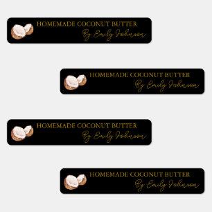 Etiquetas Rótulo fino de Manteiga de Coco Homemade