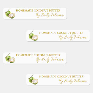 Etiquetas Rótulo fino de Manteiga de Coco Homemade