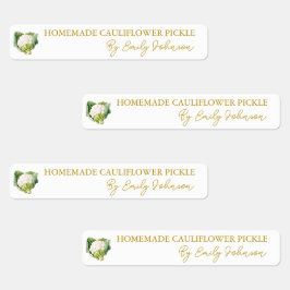 Etiquetas Rótulo fino de picada de couve-flor caseira
