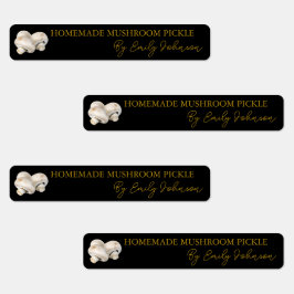 Etiquetas Rótulo fino de picles de cogumelos caseiros