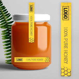 Etiquetas Rótulo fino do logotipo Mel Selo à prova de violaç
