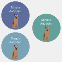 rótulo impermeável do cão german shepherd