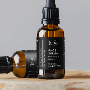 Etiquetas Rótulo Impermeável Garrafa com Conta-Gotas 1OZ Log