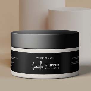 Etiquetas Rótulo Mínimo de Bolha Preta Loção 4 OZ Jar