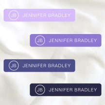 Rótulo Pessoal Lilás Roxo Nome Personalizado