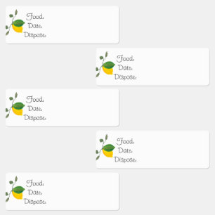 Etiquetas Rótulos de Alimentos Limão Lima para Organização d
