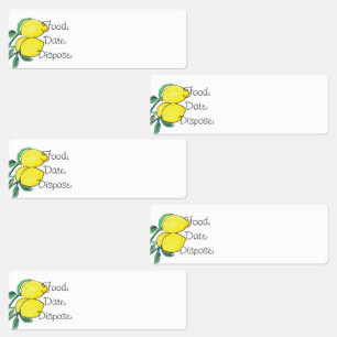 Etiquetas Rótulos de Comida de limão da Organização da Cozin