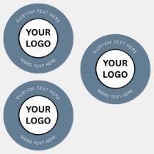 Rótulos de Logo Empresarial Personalizados Azul Po