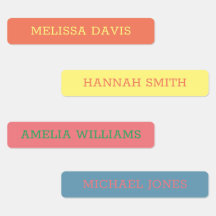 Rótulos de Nome à prova d'água de Crianças Colorid