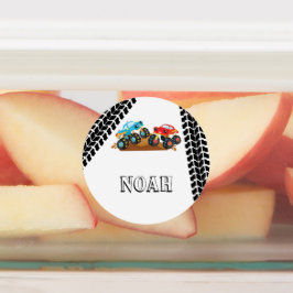 Etiquetas Rótulos de Nome da Escola Monster Truck