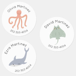 Etiquetas Rótulos de nome do gravador do círculo impermeável