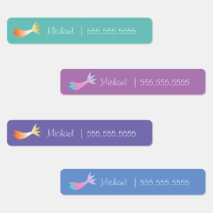 Etiquetas Rótulos de Número do Almoço da Classe Mermaid Scho