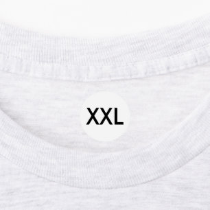Etiquetas Rótulos de Roupas Tamanho XXL Grande para Vestuári