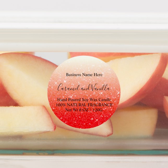 Etiquetas Rótulos de Velas Vermelhas Modernas (Afixado)