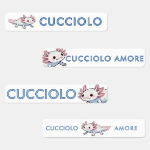 Etiquetas Rótulos para CRECHE embalagem CUTE AXOLOTL MONSTRO