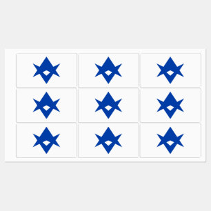 Etiquetas Rótulos patrióticos com a bandeira da cidade de To