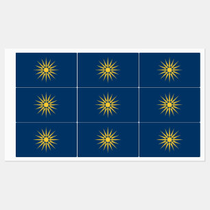 Etiquetas Rótulos patrióticos com a bandeira da Macedônia, G