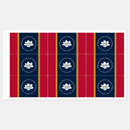 Etiquetas Rótulos patrióticos com a bandeira do Mississippi