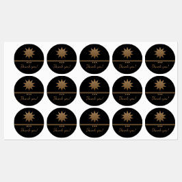 Etiquetas Rótulos Profissionais de 3 Esferas em Dourado Esco