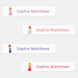 Etiquetas Roupa de Nome Personalizado da Princesa Bestial