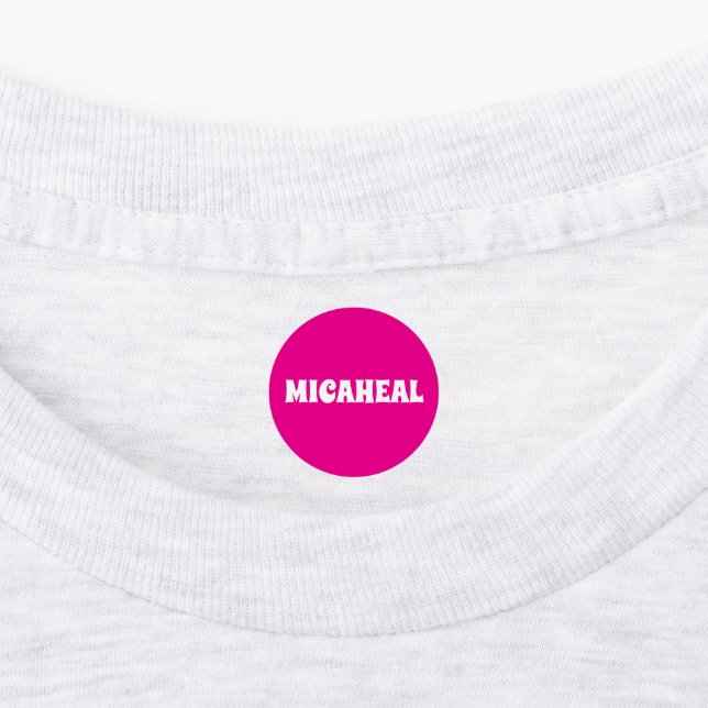 Etiquetas Roupas com Nome Personalizado (Afixado)