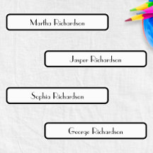 Roupas de nomes personalizados Na moda de preto e