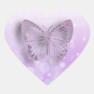 Etiquetas roxas da borboleta da lavanda